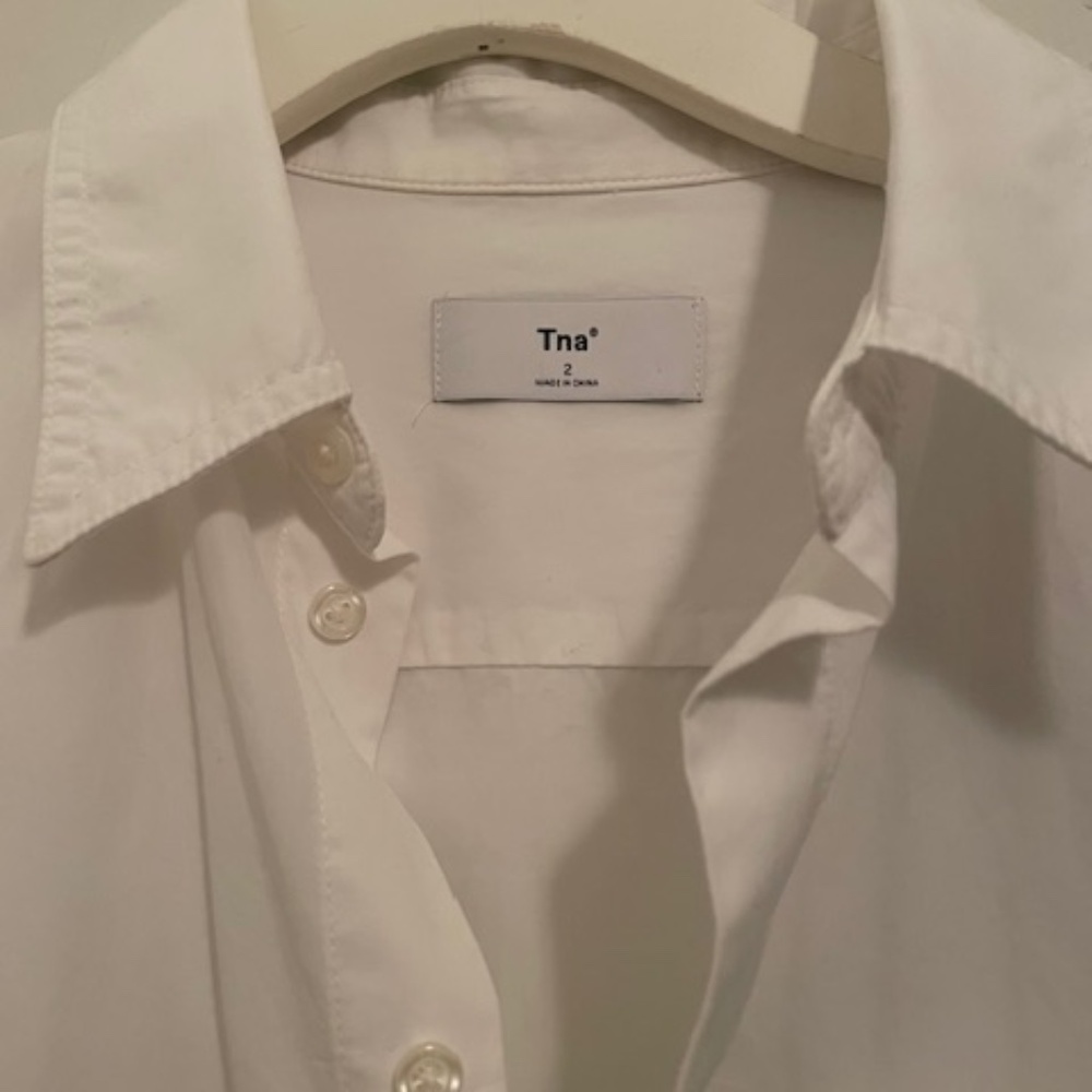 Aritzia TNA White Oversized Button Down Shirt
